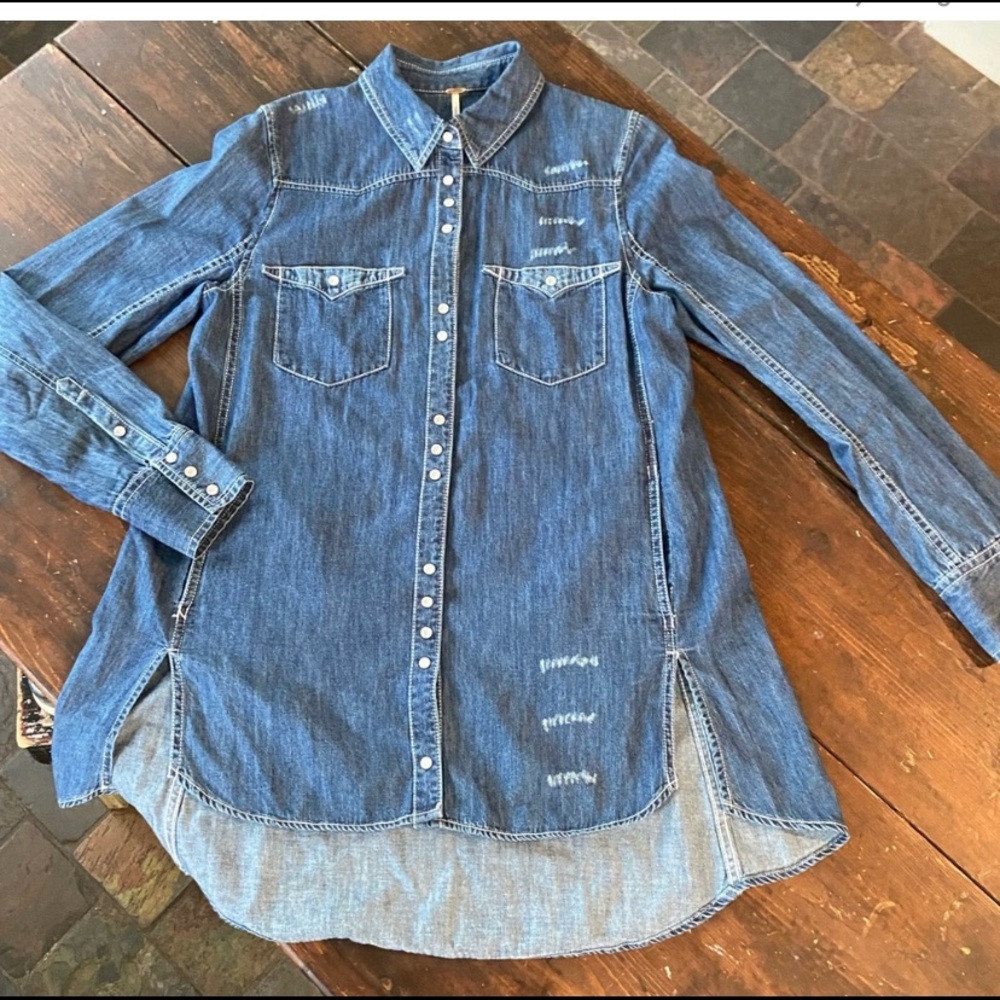 Free People Denim Tunic - Small
